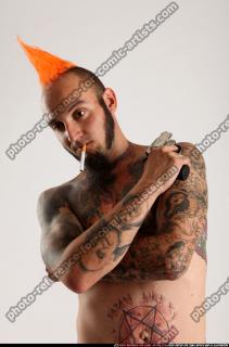 Edgar Revolver Pose With Cigarette